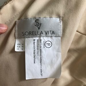 Sorella Vita Gold sequin bridesmaid dress